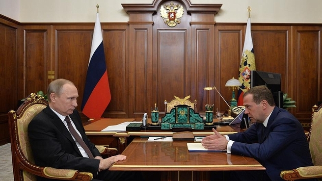 Рабочая встреча с Президентом Владимиром Путиным. Фото пресс-службы Президента России