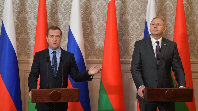 Заявление Дмитрия Медведева для прессы по завершении заседания Совета министров Союзного государства