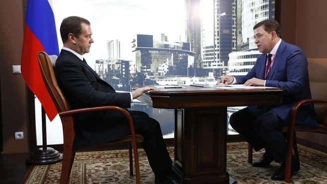 Встреча с губернатором Свердловской области Евгением Куйвашевым
