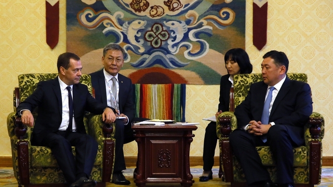 Встреча с Председателем Великого государственного хурала Монголии Миеэгомбын Энхболдом