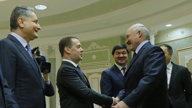 Встреча глав делегаций Евразийского межправительственного совета с Президентом Белоруссии  Александром Лукашенко