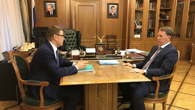 Встреча Алексея Гордеева с губернатором Челябинской области Алексеем Текслером