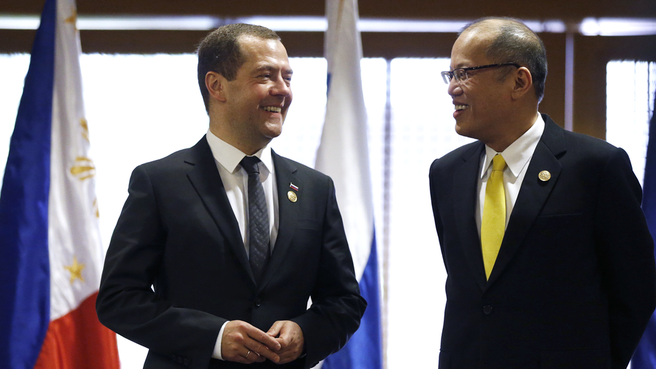 Dmitry Medvedev meets with President of the Republic of the Philippines Benigno Aquino III