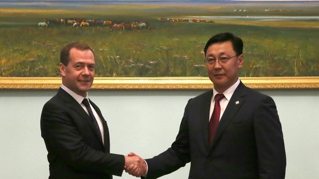 Meeting with Prime Minister of Mongolia Jargaltulga Erdenebat