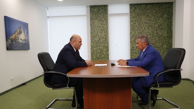 Встреча  с президентом Республики Татарстан Рустамом Миннихановым