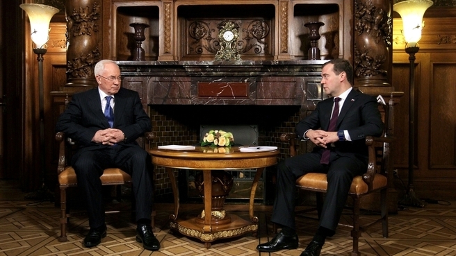 Переговоры с Премьер-министром Украины Николаем Азаровым