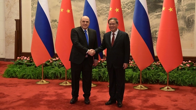 Mikhail Mishustin and Premier of the State Council of the People’s Republic of China Li Qiang