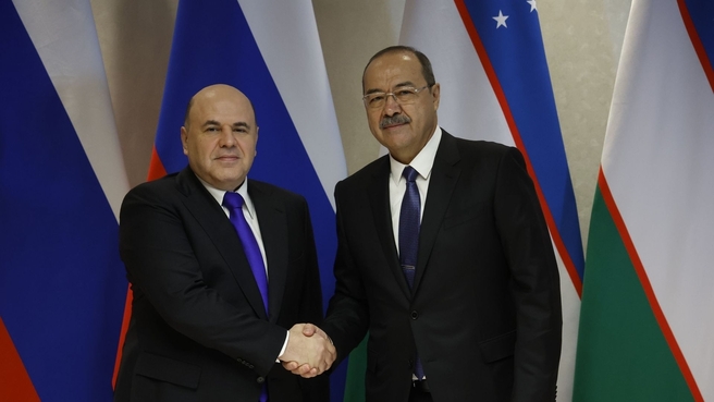 Михаил Мишустин и Премьер-министр Узбекистана Абдулла Арипов