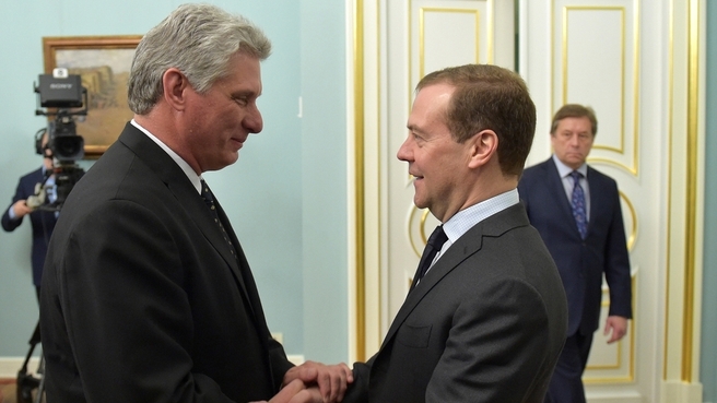 Dmitry Medvedev’s meeting with Miguel Mario Díaz-Canel Bermúdez, First Vice President of the Council of State and Council of Ministers of Cuba