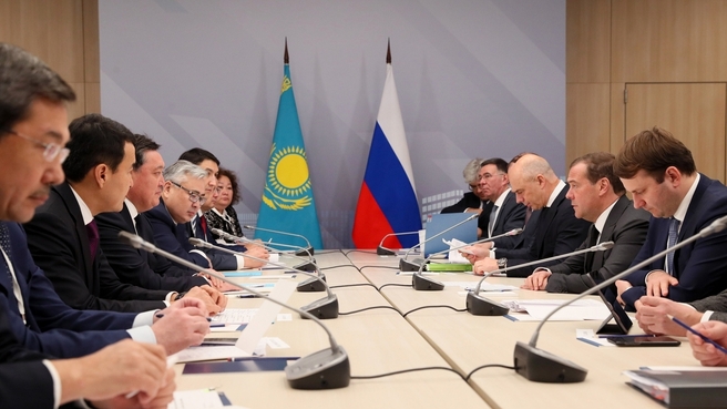 Встреча Дмитрия Медведева с Премьер-министром Республики Казахстан Аскаром Маминым