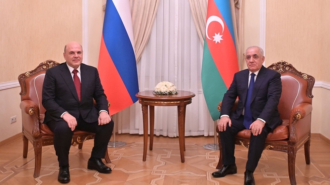 Russia-Azerbaijan talks. Mikhail Mishustin and Prime Minister of Azerbaijan Ali Asadov