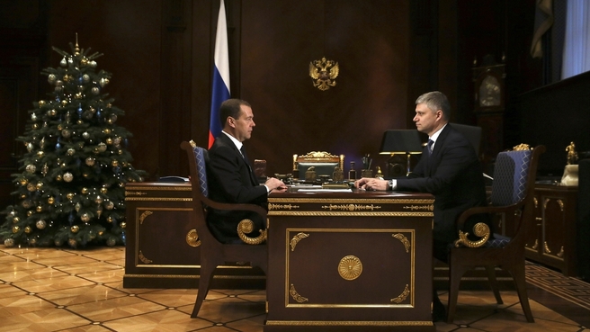 Встреча с президентом ОАО «Российские железные дороги» Олегом Белозёровым