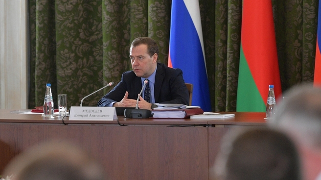 Выступление Дмитрия Медведева на заседании Совета Министров Союзного государства