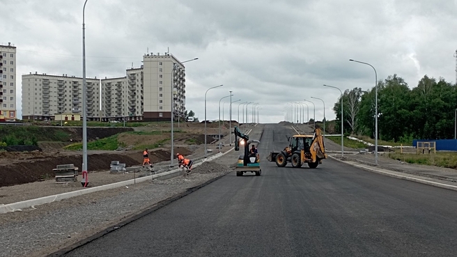 Строительство объектов по нацпроекту «Безопасные качественные дороги». Улично-дорожная сеть, 24 микрорайон, г. Новокузнецк, Кемеровская область