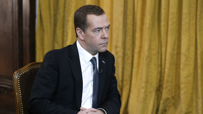 Dmitry Medvedev's interview with Euronews TV channel