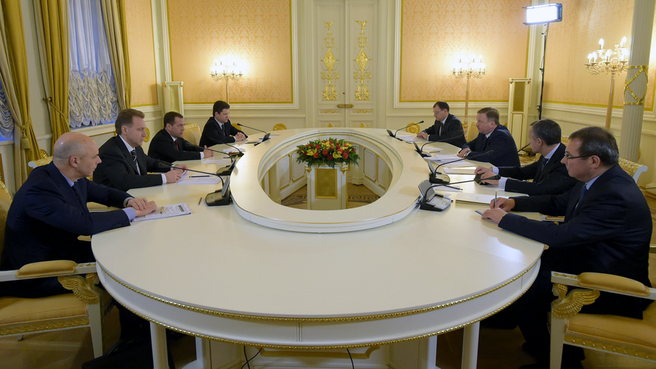 Dmitry Medvedev meets with Belarusian Prime Minister Andrei Kobyakov