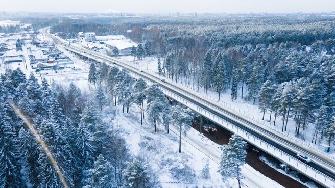 Путепровод через железнодорожный переезд около местечка Горино, Ивановская область