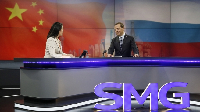 Онлайн-конференция Дмитрия Медведева в Шанхае