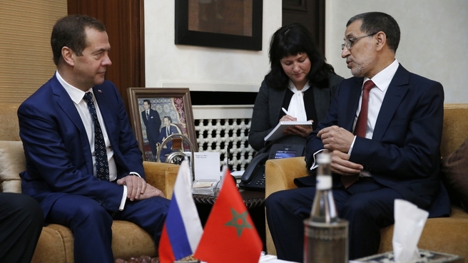 Prime Minister Dmitry Medvedev holds talks with Prime Minister of the Kingdom of Morocco Saad Eddine El Otmani