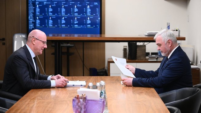 Дмитрий Чернышенко провёл рабочую встречу с главой Республики Коми Владимиром Уйбой