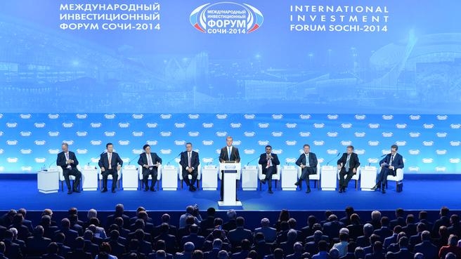 Plenary session of the Sochi-2014 International Investment Forum, “Russia between Europe and Asia: A New Regional Policy in Modern Circumstances”
