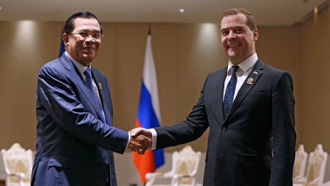 Dmitry Medvedev at a meeting with Prime Minister of the Kingdom of Cambodia Hun Sen
