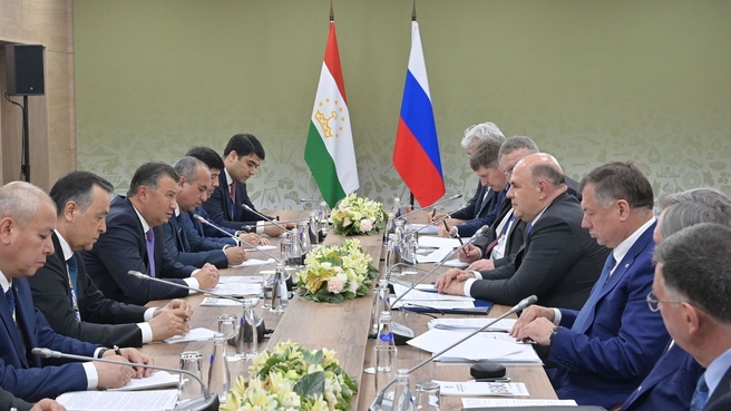 Встреча Михаила Мишустина с Премьер-министром Республики Таджикистан Кохиром Расулзода