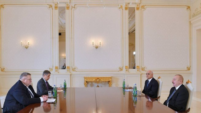 Встреча Алексея Оверчука с Президентом Азербайджанской Республики Ильхамом Алиевым