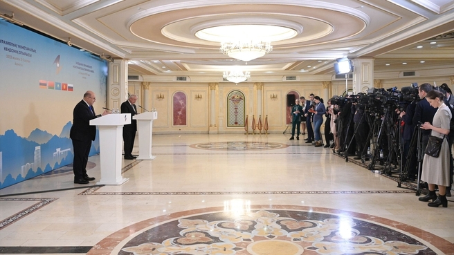 Statements for the press by Mikhail Mishustin and Chairman of the Board of the Eurasian Economic Commission Mikhail Myasnikovich following a meeting of the Eurasian Intergovernmental Council
