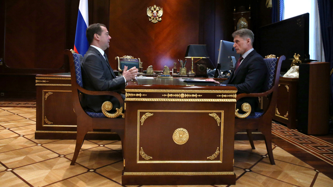 Рабочая встреча с губернатором Амурской области Олегом Кожемяко