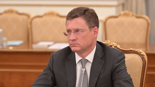 Alexander Novak during Mikhail Mishustin’s meeting with deputy prime ministers on current issues