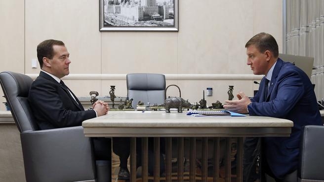 Рабочая встреча с губернатором Псковской области Андреем Турчаком