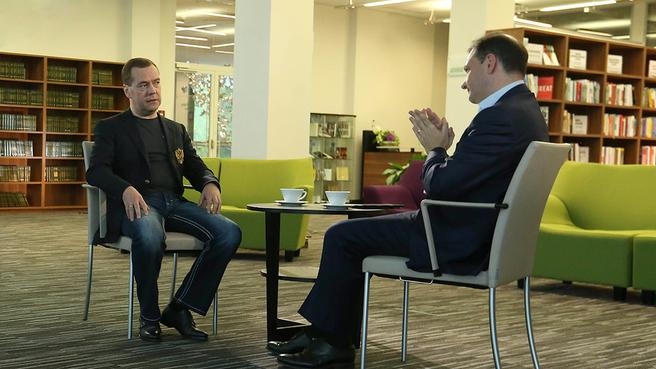 Dmitry Medvedev's interview with Rossiya 1 TV network