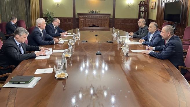 Встреча Андрея Белоусова с послом Ирана в России Каземом Джалали