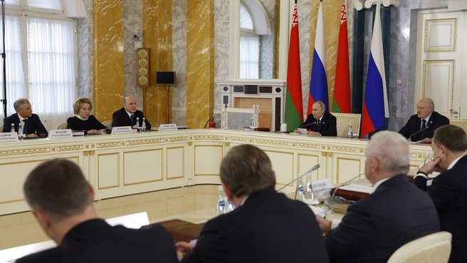 Михаил Мишустин на заседании Высшего Госсовета Союзного государства