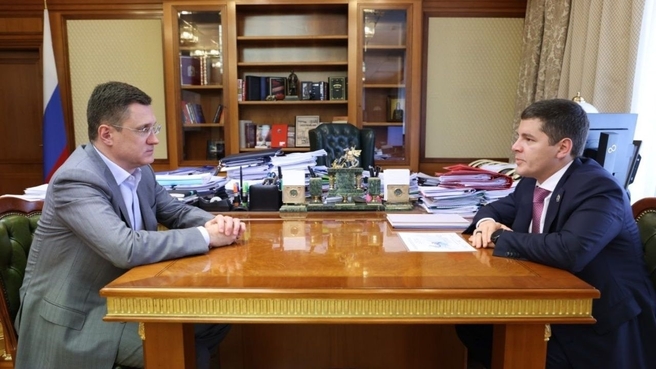 Рабочая встреча Александра Новака с губернатором ЯНАО Дмитрием Артюховым