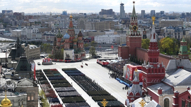 На военном параде в честь 77-й годовщины Победы в Великой Отечественной войне. Фото РИА «Новости»
