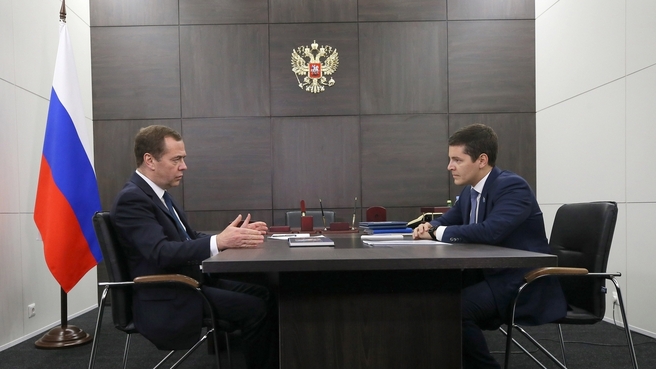 Встреча с губернатором Ямало-Ненецкого автономного округа Дмитрием Артюховым
