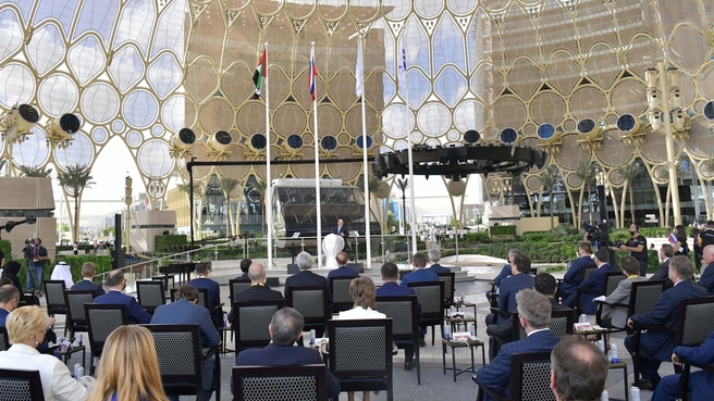 Mikhail Mishustin attends the opening ceremony of Russia’s National Day at Expo 2020 in Dubai