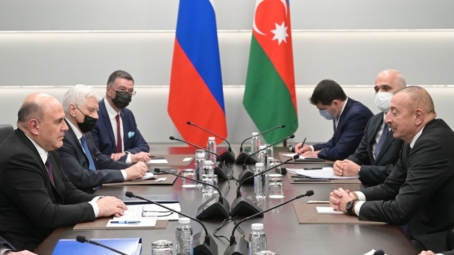 Встреча Михаила Мишустина с Президентом Республики Азербайджан Ильхамом Алиевым