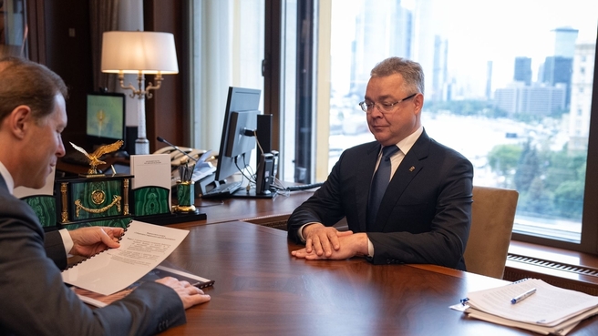 Денис Мантуров провел встречу с губернатором Ставропольского края Владимиром Владимировым
