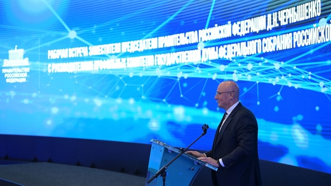 Дмитрий Чернышенко провёл встречу с председателями профильных комитетов Госдумы
