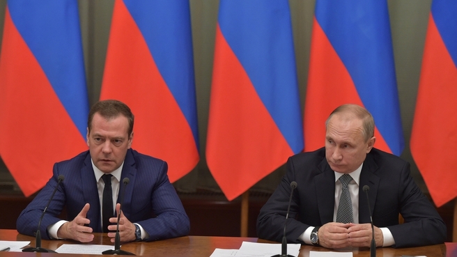 Встреча Президента России Владимира Путина с Правительством