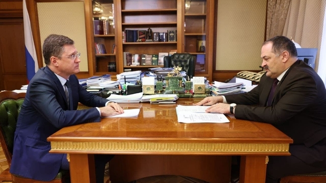 Встреча Александра Новака с главой Республики Дагестан Сергеем Меликовым