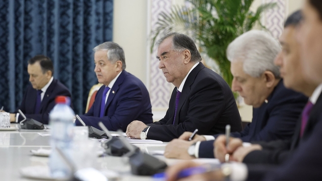 Встреча Михаила Мишустина с Президентом Таджикистана Эмомали Рахмоном