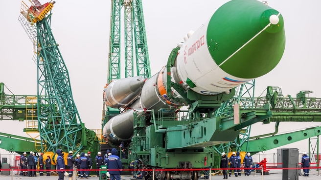 Дмитрий Чернышенко принял участие в запуске ракеты-носителя «Союз-2.1а» с грузовым кораблём «Прогресс МС-25», который отправит трофей международного мультиспортивного турнира «Игры будущего» на МКС