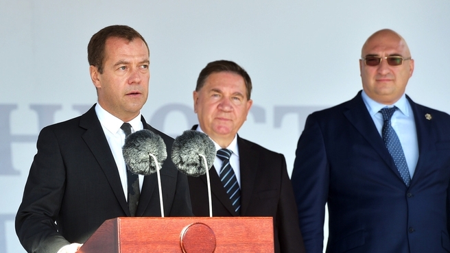 Выступление Дмитрия Медведева на церемонии запуска комплекса обжиговой машины Михайловского горно-обогатительного комбината
