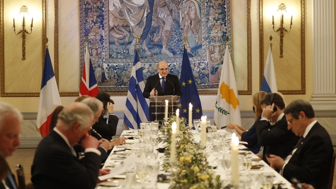 Выступление на официальном обеде от имени Президента Греции Катерины Сакелларопулу