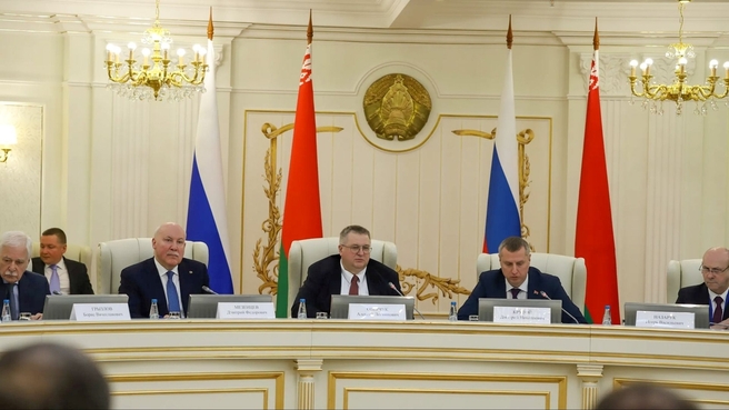 Russian Deputy Prime Minister Alexei Overchuk and Ambassador Extraordinary and Plenipotentiary of the Republic of Belarus to the Russian Federation and Deputy Prime Minister of the Republic of Belarus Dmitry Krutoi co-chaired a meeting of the High-Level Group of the Union State Council of Ministers