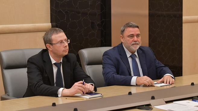 Встреча Михаила Мишустина с Игорем Артемьевым и Максимом Шаскольским